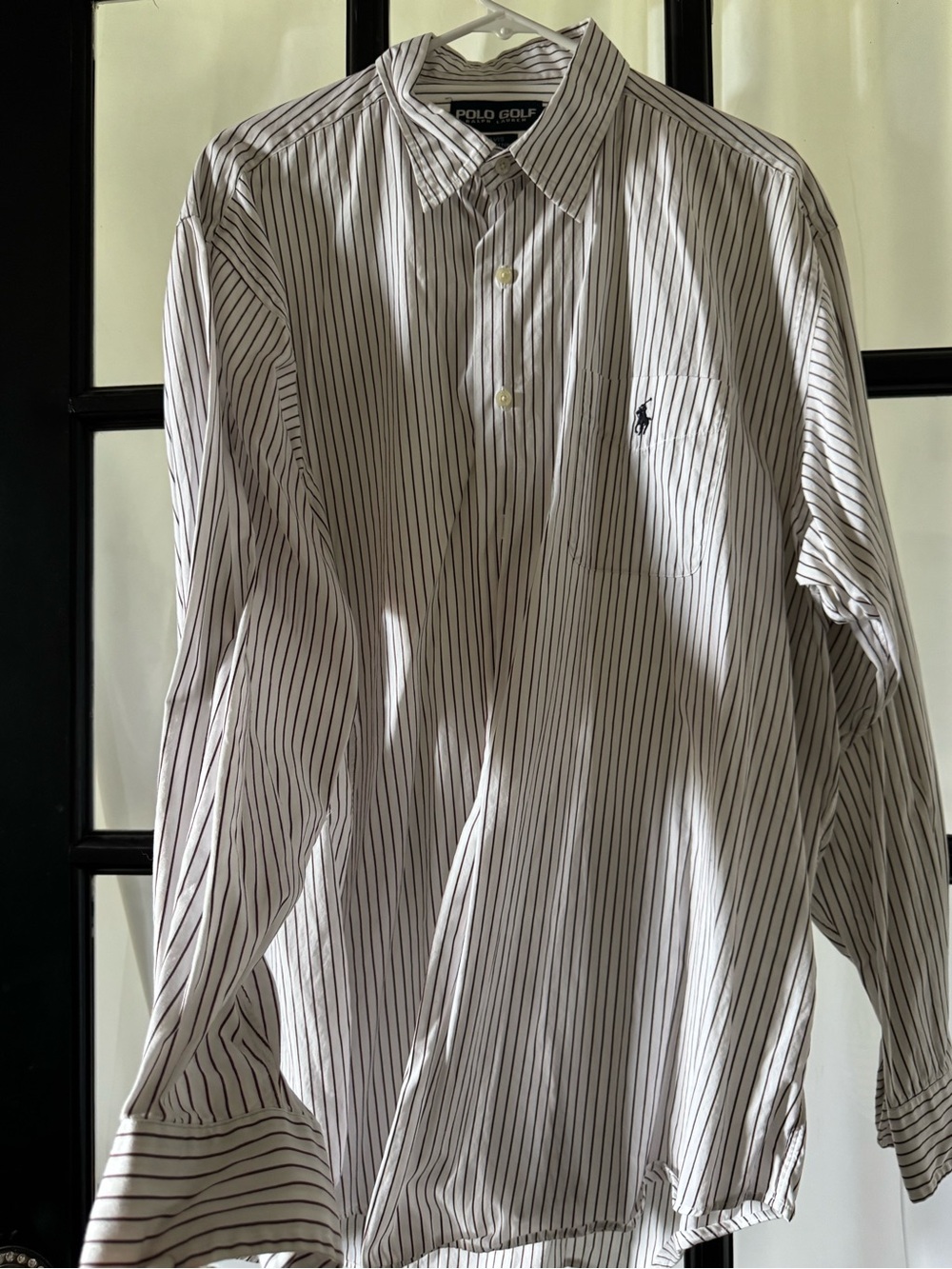 Ralph Lauren Men’s Classic White Pinstripe Dress Shirt